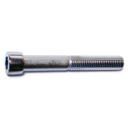 MIDWEST FASTENER 5/16"-24 Socket Head Cap Screw, Chrome Plated Steel, 2-1/4 in Length, 10 PK 79772